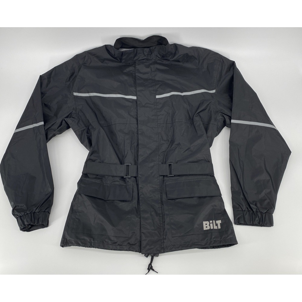 BiLt Motorcycle Jacket BLW 4 Waterproof Rain Shell Reflective Black Women's Med.